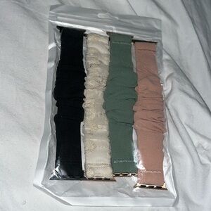 4 scrunchy watch bands for apple watches compatible with 40mm watch